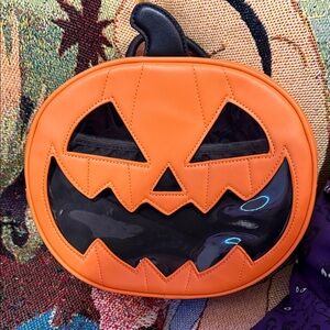 Hot Topic Jack o Lantern Pumpkin Pin Collector Ita Mini Backpack